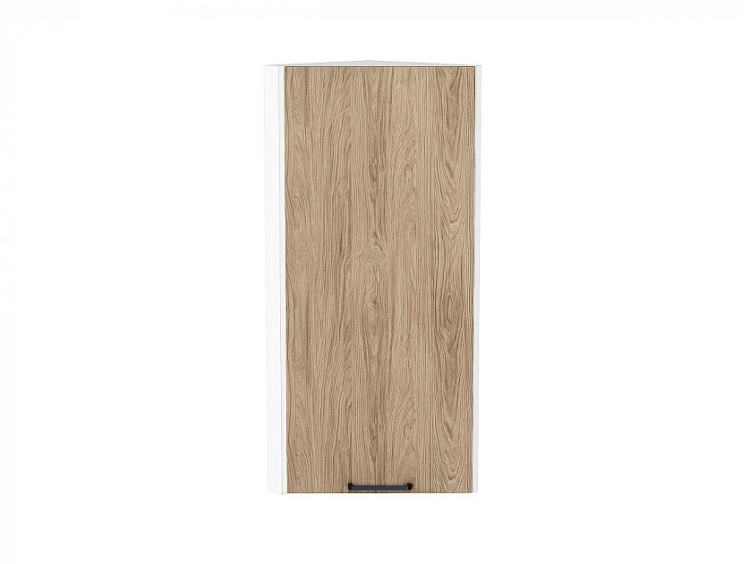 Шкаф верхний торцевой Флэт Natural Casella Oak 2S / Белый 920*300*306 мм