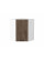 Шкаф верхний угловой Флэт Brown Casella Oak 2S / Белый 716*600*600 мм