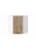 Шкаф верхний угловой Флэт Natural Casella Oak 2S / Белый 716*600*600 мм