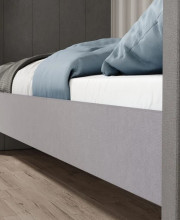Кровать двухъярусная с мягкой обивкой Дарси - ИП 001.09.00.000 Велюр Светло-серый
