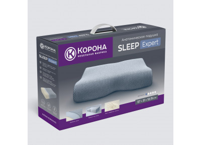 Анатомическая подушка SLEEP EXPERT 570х310х120 мм