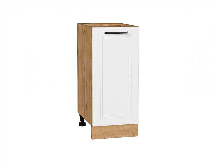 Шкаф нижний с 1-ой дверцей Нео White Silk / Дуб Вотан 816*350*480 мм