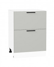 Шкаф нижний с 2-мя ящиками Лайт Special Grey / Белый 816*600*478 мм