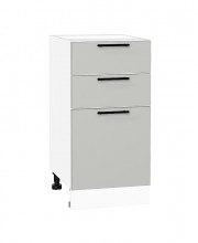 Шкаф нижний с 3-мя ящиками Лайт Special Grey / Белый 816*400*478 мм