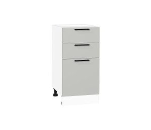 Шкаф нижний с 3-мя ящиками Лайт Special Grey / Белый 816*400*478 мм