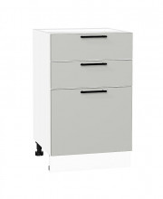 Шкаф нижний с 3-мя ящиками Лайт Special Grey / Белый 816*500*478 мм