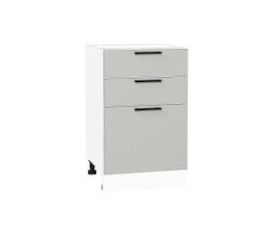 Шкаф нижний с 3-мя ящиками Лайт Special Grey / Белый 816*500*478 мм