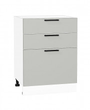 Шкаф нижний с 3-мя ящиками Лайт Special Grey / Белый 816*600*478 мм