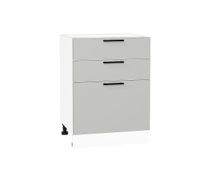 Шкаф нижний с 3-мя ящиками Лайт Special Grey / Белый 816*600*478 мм