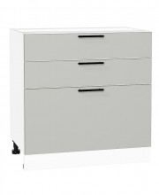 Шкаф нижний с 3-мя ящиками Лайт Special Grey / Белый 816*800*478 мм