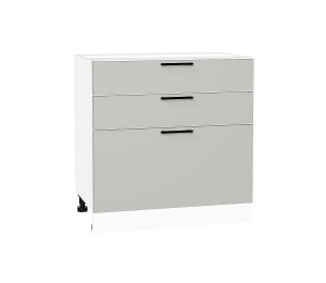 Шкаф нижний с 3-мя ящиками Лайт Special Grey / Белый 816*800*478 мм