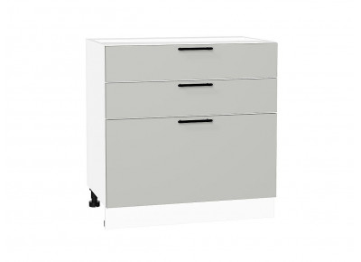 Шкаф нижний с 3-мя ящиками Лайт Special Grey / Белый 816*800*478 мм