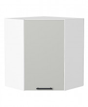 Шкаф верхний угловой Лайт Special Grey / Белый 716*600*600 мм
