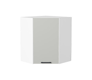 Шкаф верхний угловой Лайт Special Grey / Белый 716*600*600 мм
