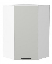 Шкаф верхний угловой Лайт Special Grey / Белый 920*600*600 мм