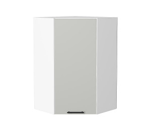 Шкаф верхний угловой Лайт Special Grey / Белый 920*600*600 мм
