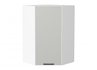 Шкаф верхний угловой Лайт Special Grey / Белый 920*600*600 мм