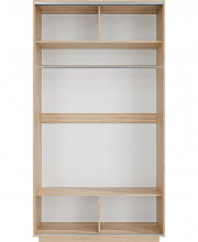 Шкаф купе Экспресс, белый снег, 120х220х60 см, профиль серебро профиль, 1 штанга, 4 полки