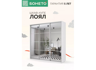 Шкаф-купе Лоял 3дв.- Зеркало, LoyalZ_180_B