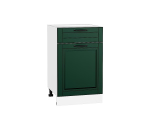 Шкаф нижний с 1-ой дверцей и ящиком Дублин Special Green/Белый 816*500*478