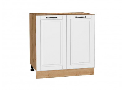 Шкаф нижний с 2-мя дверцами Дублин Special White/Дуб Вотан 816*800*478