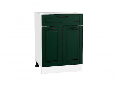 Шкаф нижний с 2-мя дверцами и ящиком Дублин Special Green/Белый 816*600*478