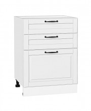 Шкаф нижний с 3-мя ящиками Дублин Special White/Белый 816*600*478