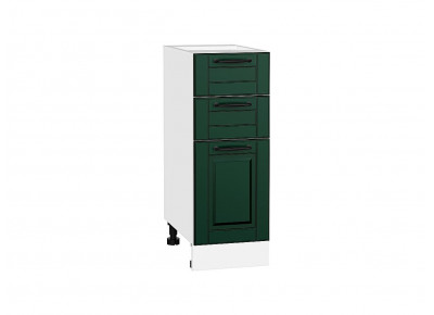 Шкаф нижний с 3-мя ящиками Дублин Special Green/Белый 816*300*478