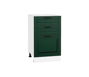 Шкаф нижний с 3-мя ящиками Дублин Special Green/Белый 816*500*478