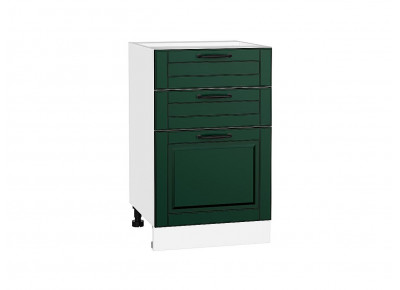Шкаф нижний с 3-мя ящиками Дублин Special Green/Белый 816*500*478