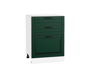 Шкаф нижний с 3-мя ящиками Дублин Special Green/Белый 816*600*478