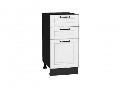 Шкаф нижний с 3-мя ящиками Дублин Special White/Graphite 816*400*478