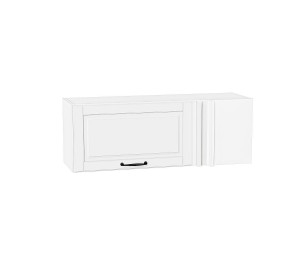 Шкаф верхний прямой угловой горизонтальный Дублин Special White/Белый 358*1000*350