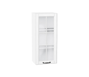 Шкаф верхний с 1-ой остекленной дверцей Дублин Special White/Белый 920*400*318