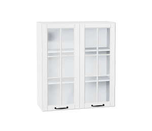 Шкаф верхний с 2-мя остекленными дверцами Дублин Special White/Белый 920*800*318