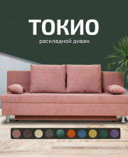 Раскладной диван кровать Токио, еврокнижка, 187х73х72, розовый
